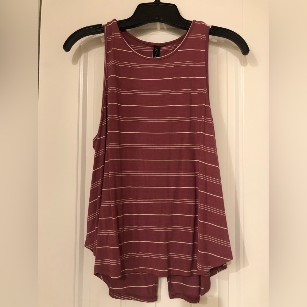 NWT Gentle Fawn Burgundy Striped Tank Top
